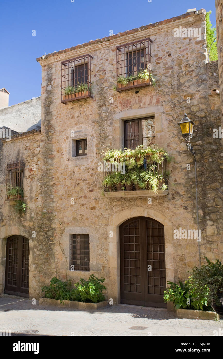 Mittelalterliches Dorf Pals, Katalonien, Spanien Stockfoto