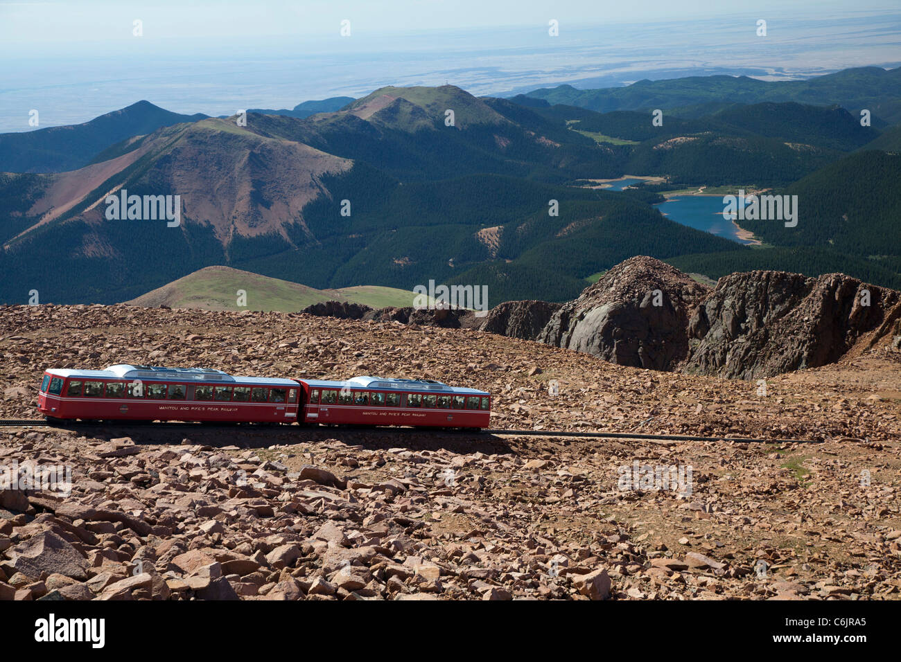 Pikes Peak Cog Railway Stockfoto