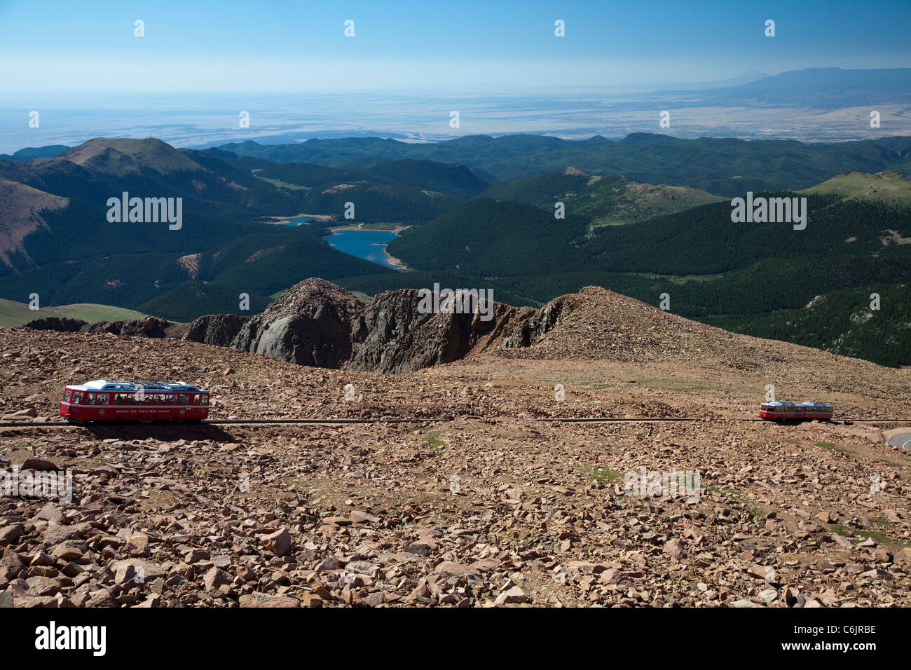 Pikes Peak Cog Railway Stockfoto