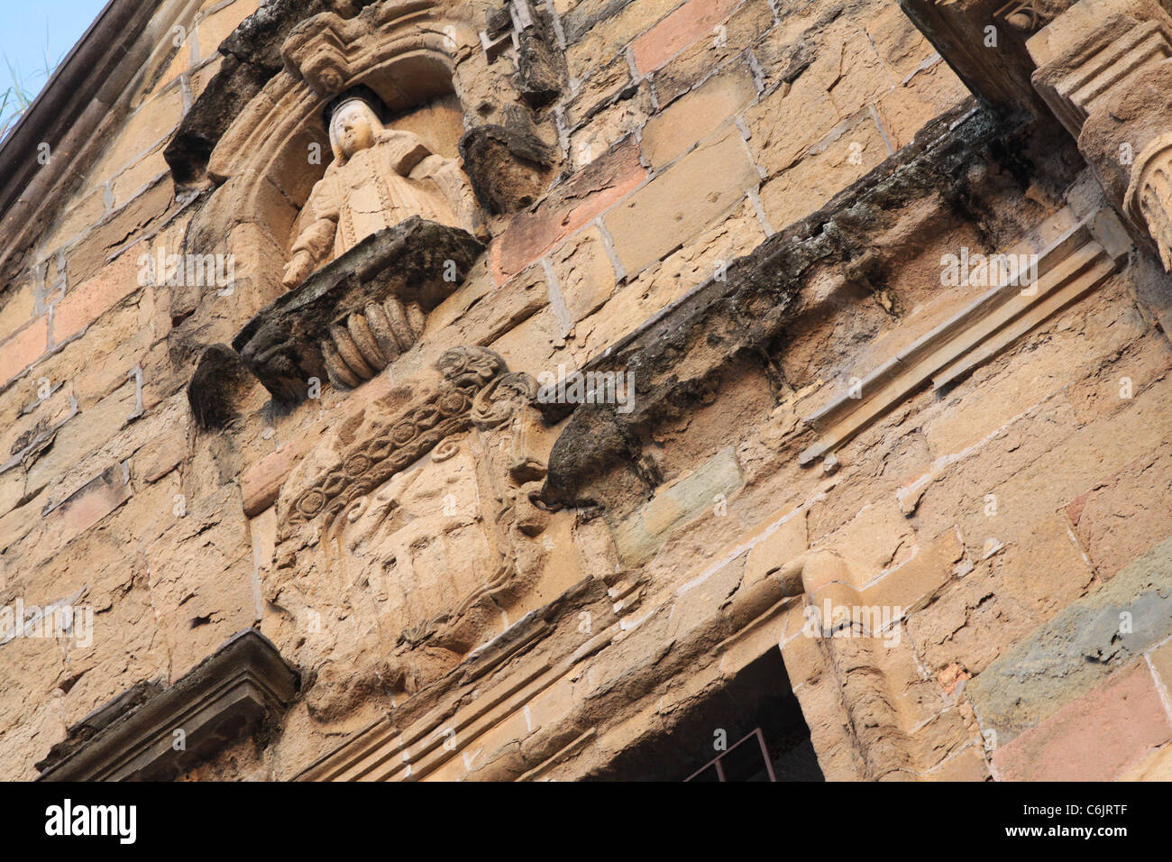 La Merced Kirche in San Felipe, Casco Antiguo, Panama-Stadt, die älteste Kirche in Panama-Stadt, von 1673. Stockfoto