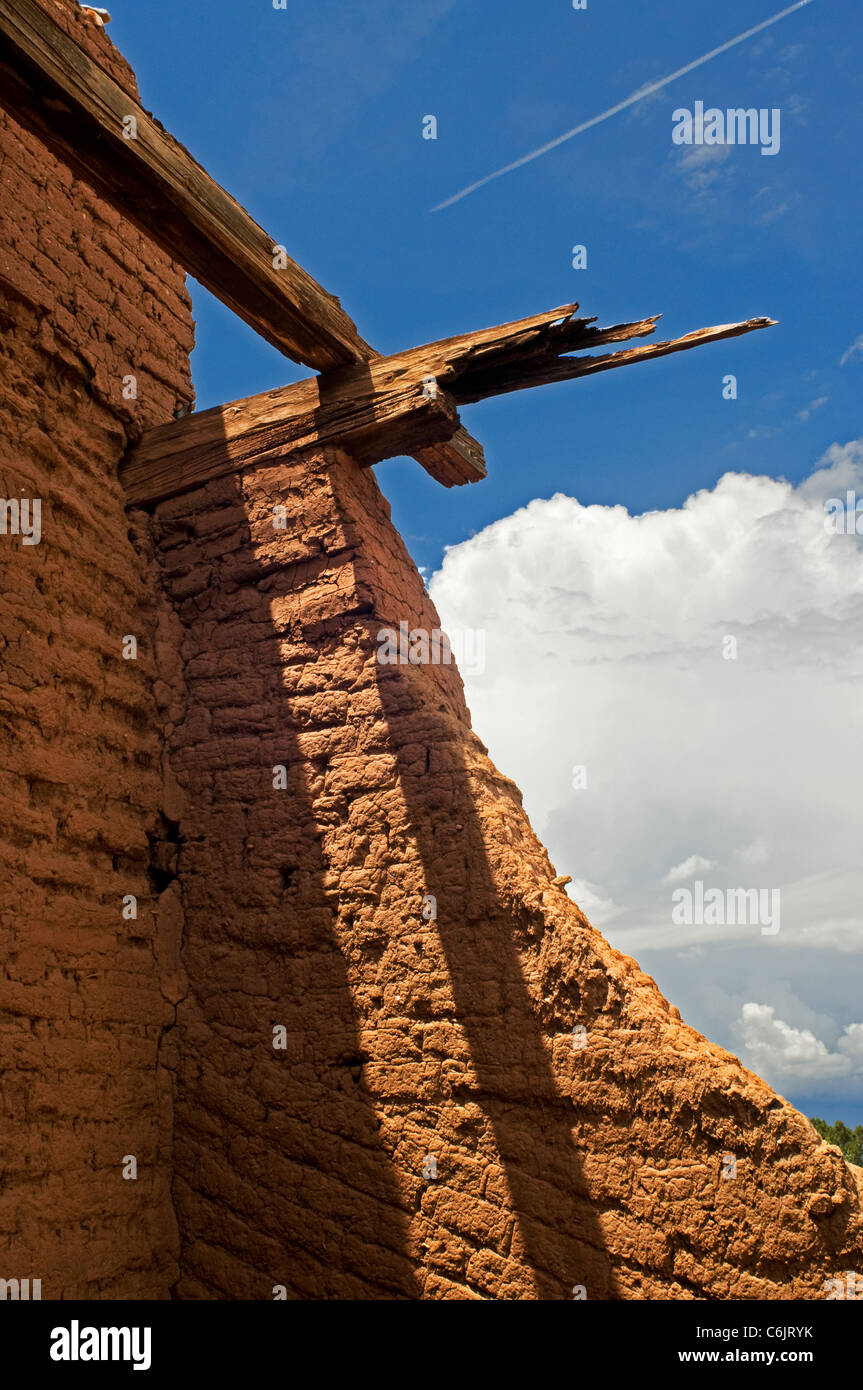 Adobe Wall Pecos Denkmal Stockfoto