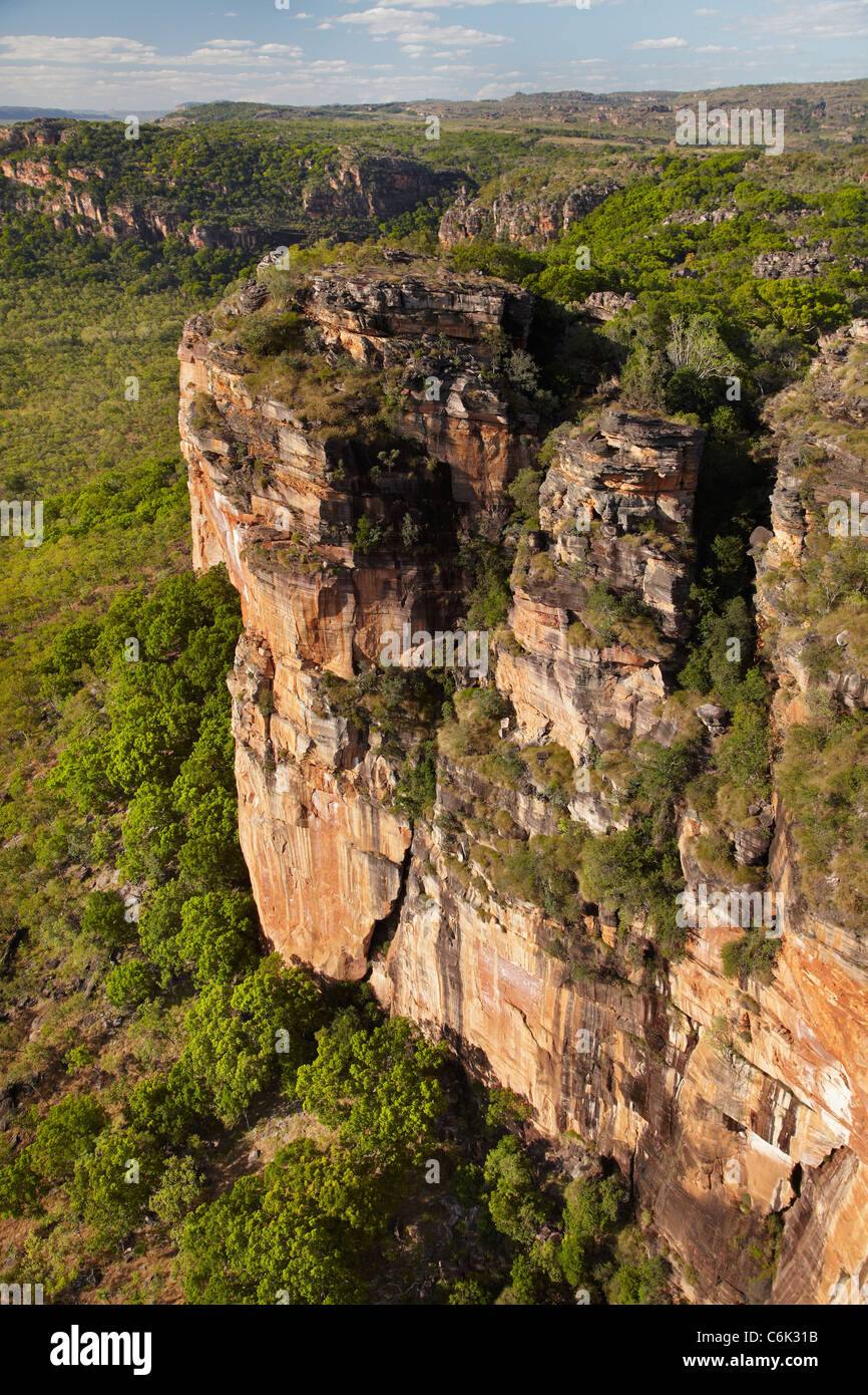 Arnhem Land Escarpment, Kakadu-Nationalpark, Northern Territory, Australien - Antenne Stockfoto