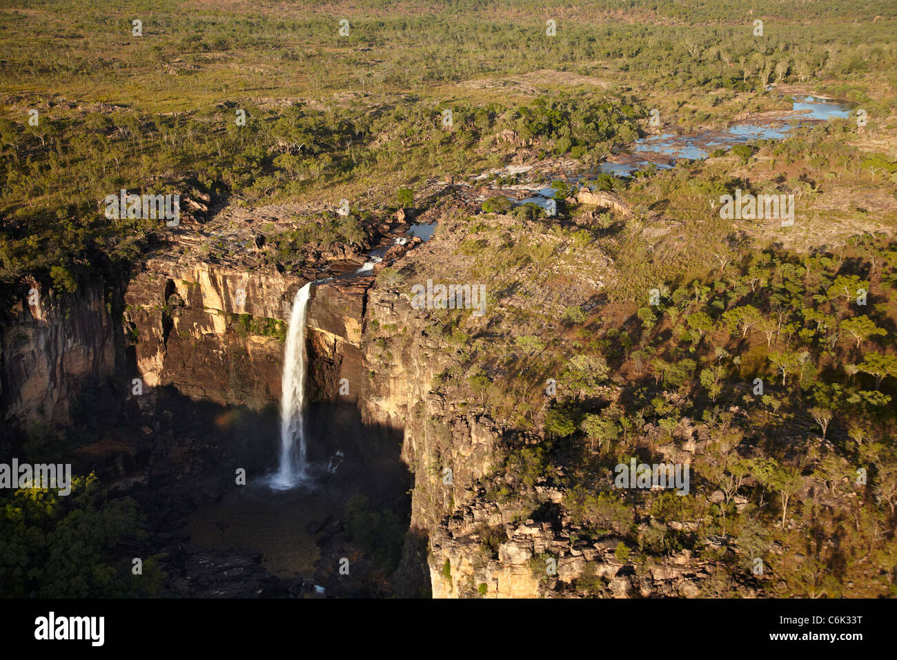 Magela fällt, Kakadu-Nationalpark, Northern Territory, Australien - Antenne Stockfoto