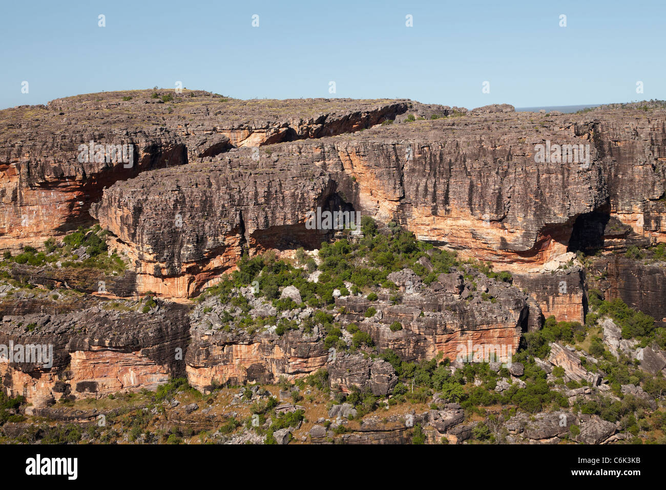 Felsen in der Nähe von Ubirr, Kakadu-Nationalpark, Northern Territory, Australien - Antenne Stockfoto