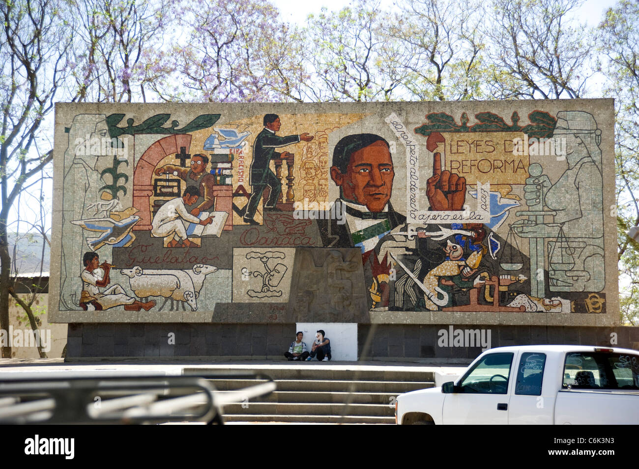 Wandbild in Oaxaca, Mexiko Stockfoto