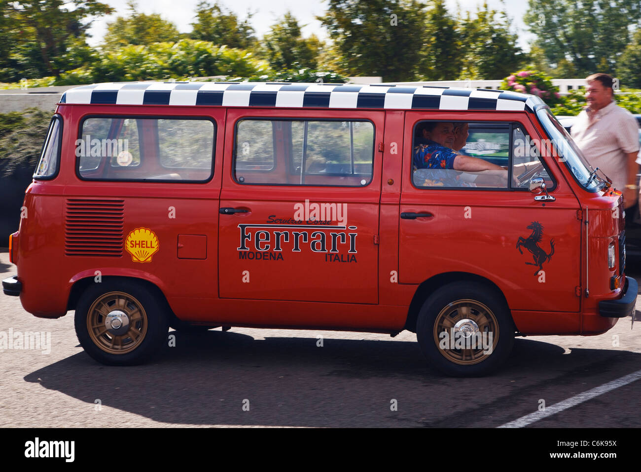 Goodwood Breakfast Club, Oldtimer Treffen, Goodwood Motor-Rennstrecke, West Sussex, Großbritannien UK Stockfoto