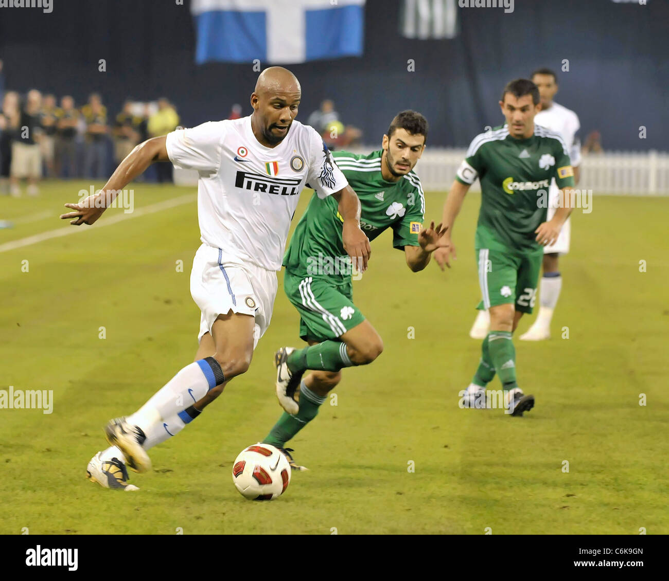 Maicon Douglas Sisenando von Inter Mailand, "Clash of the Champions", Inter Mailand Vs Panathinaikos FC freundlich entsprechen anlässlich der Stockfoto