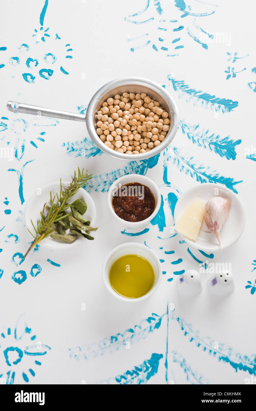 Küken-Erbsensuppe Stockfoto