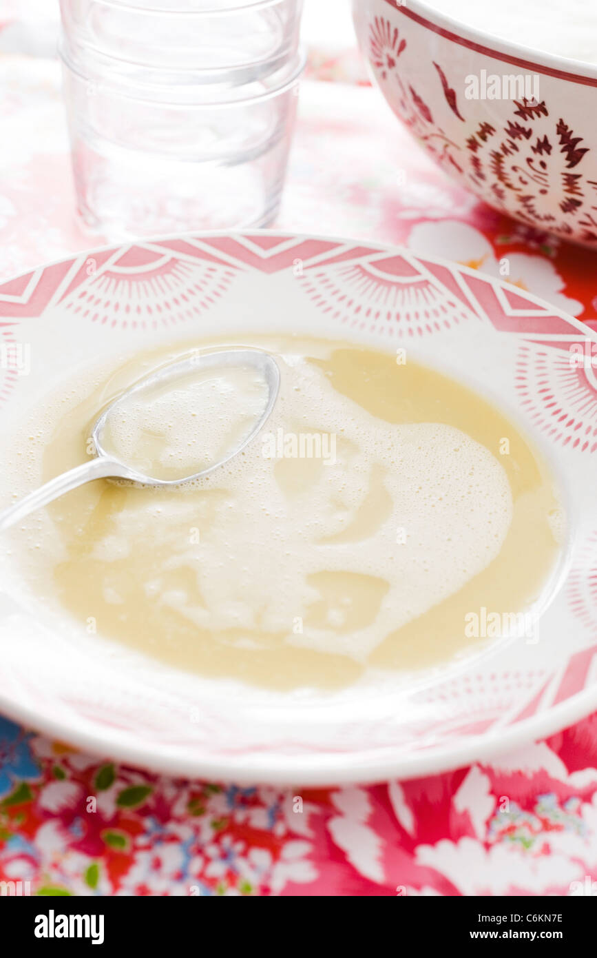 Spargelsuppe Stockfoto