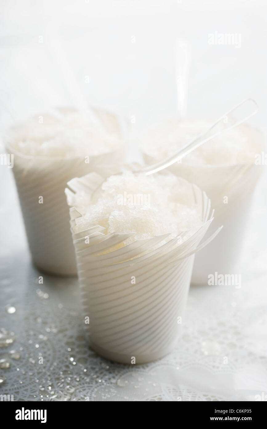 Litschi-Granita mit Zitronengras infundiert Stockfoto