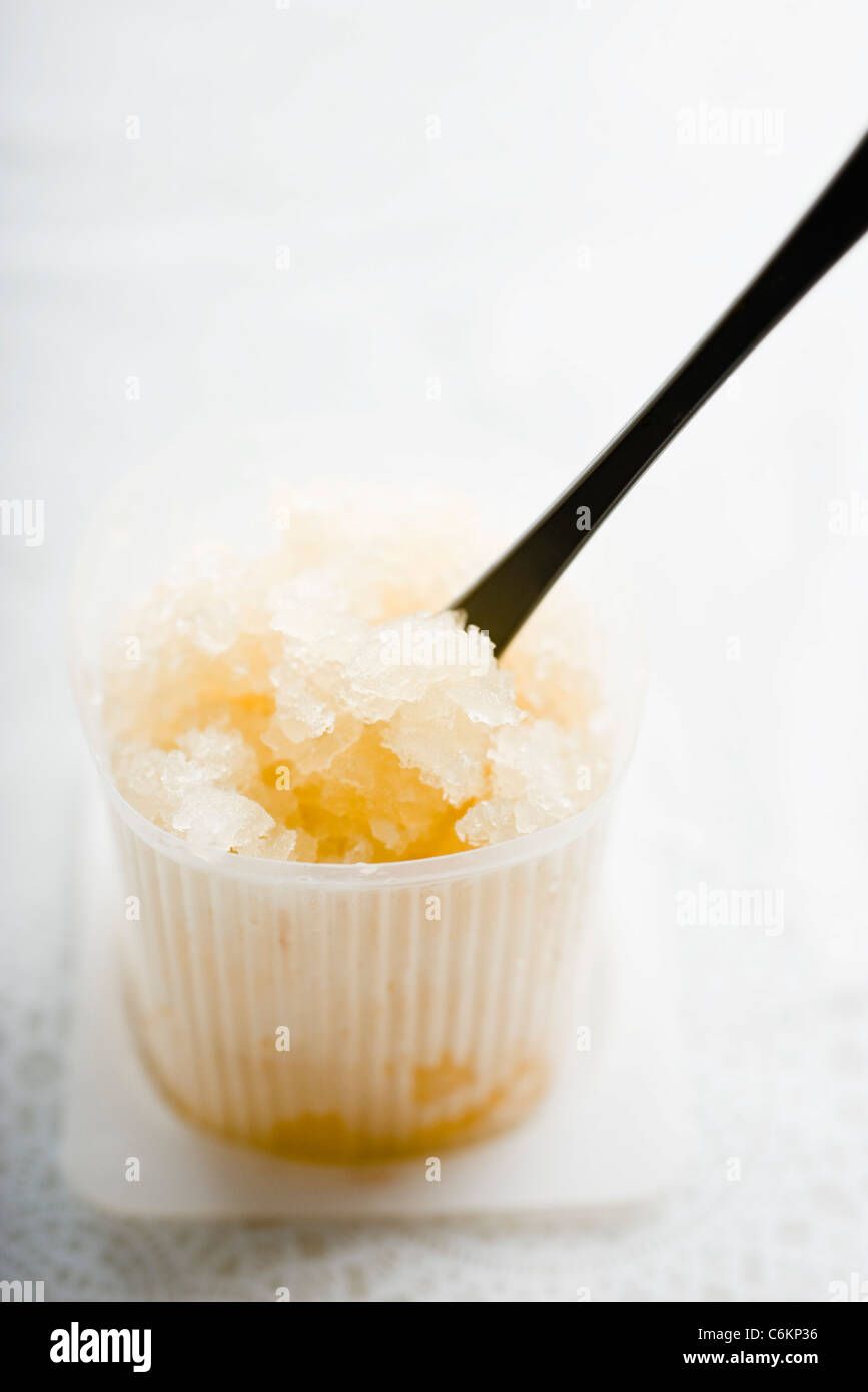 Litschi-Granita mit Zitronengras infundiert Stockfoto