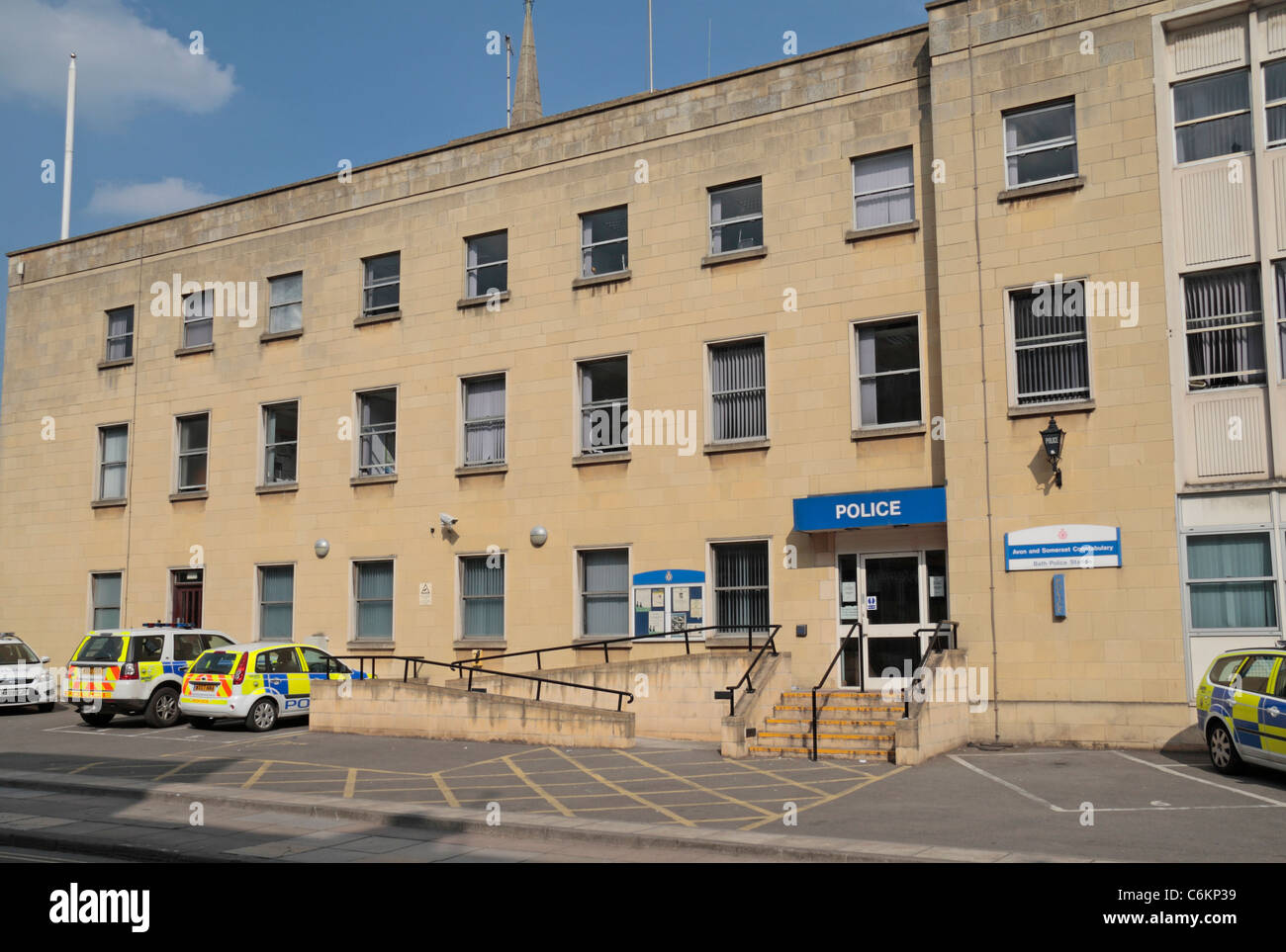 Bad, Polizeistation, Avon und Somerset Constabulary, Orange Grove, Bad, Avon, Großbritannien Stockfoto