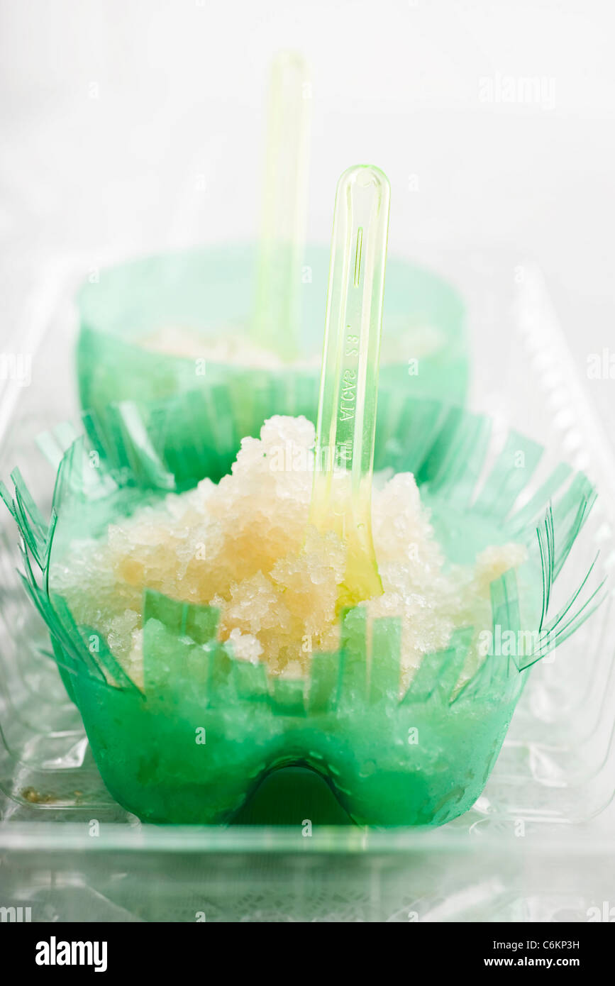 Litschi-Granita mit Zitronengras infundiert Stockfoto