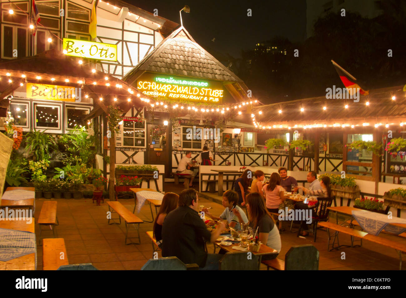 Bei Otto, Deutsches Restaurant in Bangkok, Thailand Stockfoto
