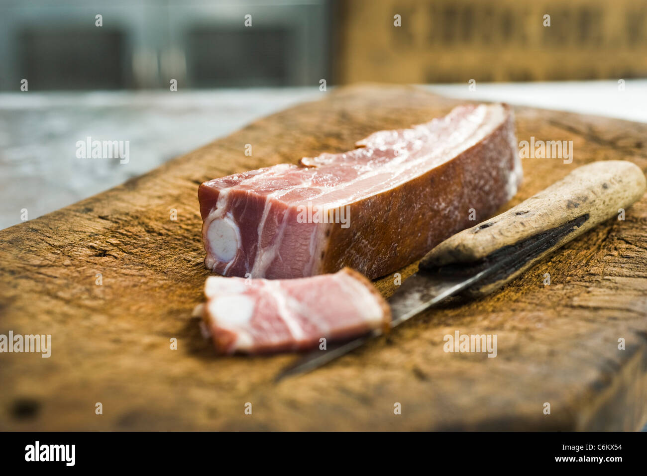 Geräucherter Speck Stockfoto