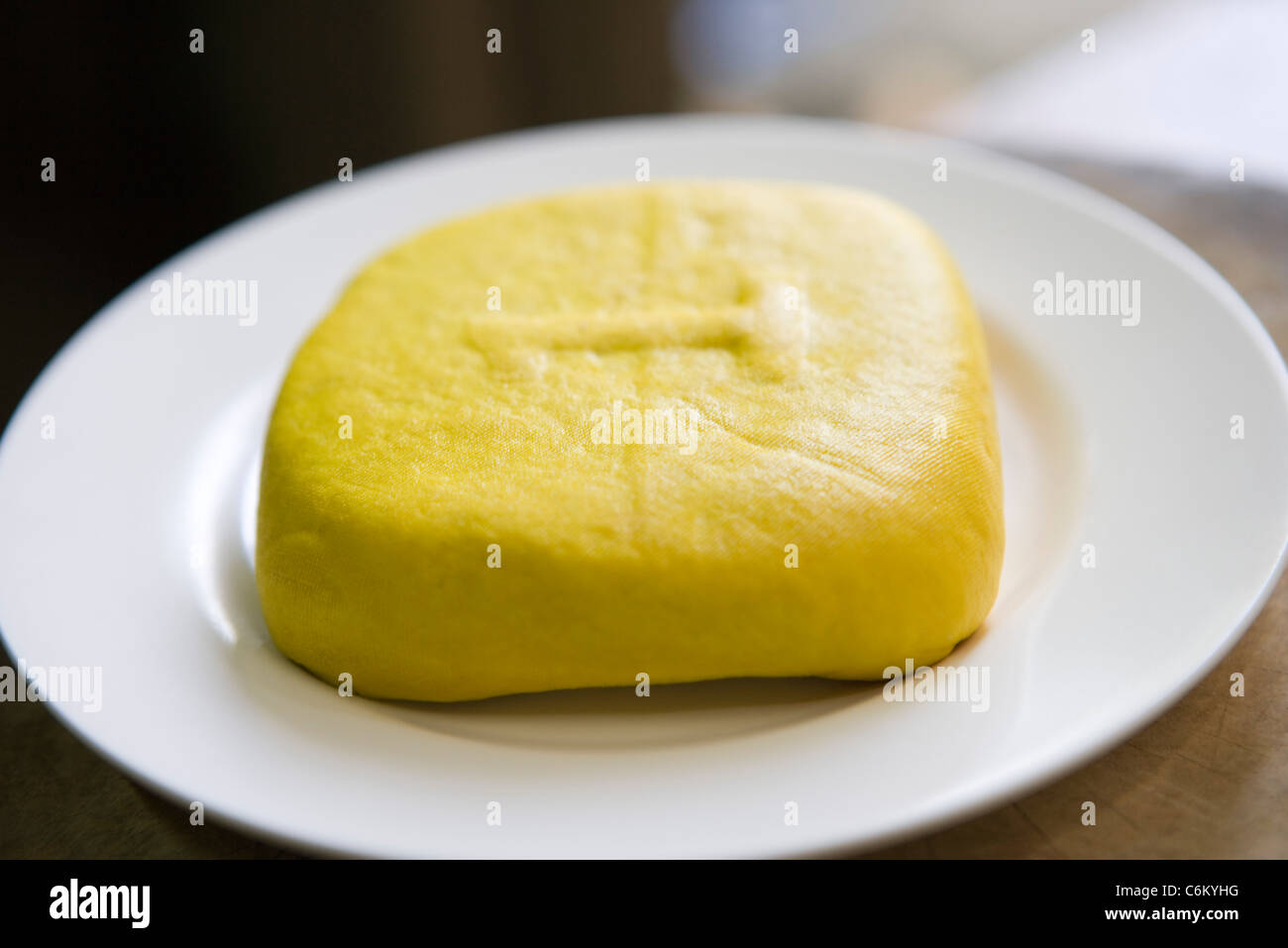 Gelben tofu Stockfoto