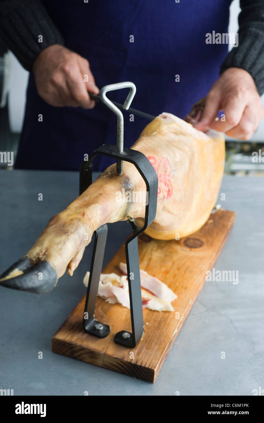 Carving Prosciutto Stockfoto