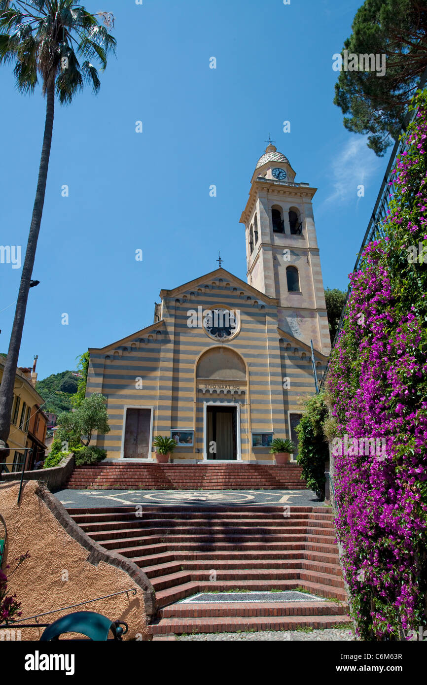 Chiesa di San Martino im Fischerdorf Portofino, Ligurien, italienische