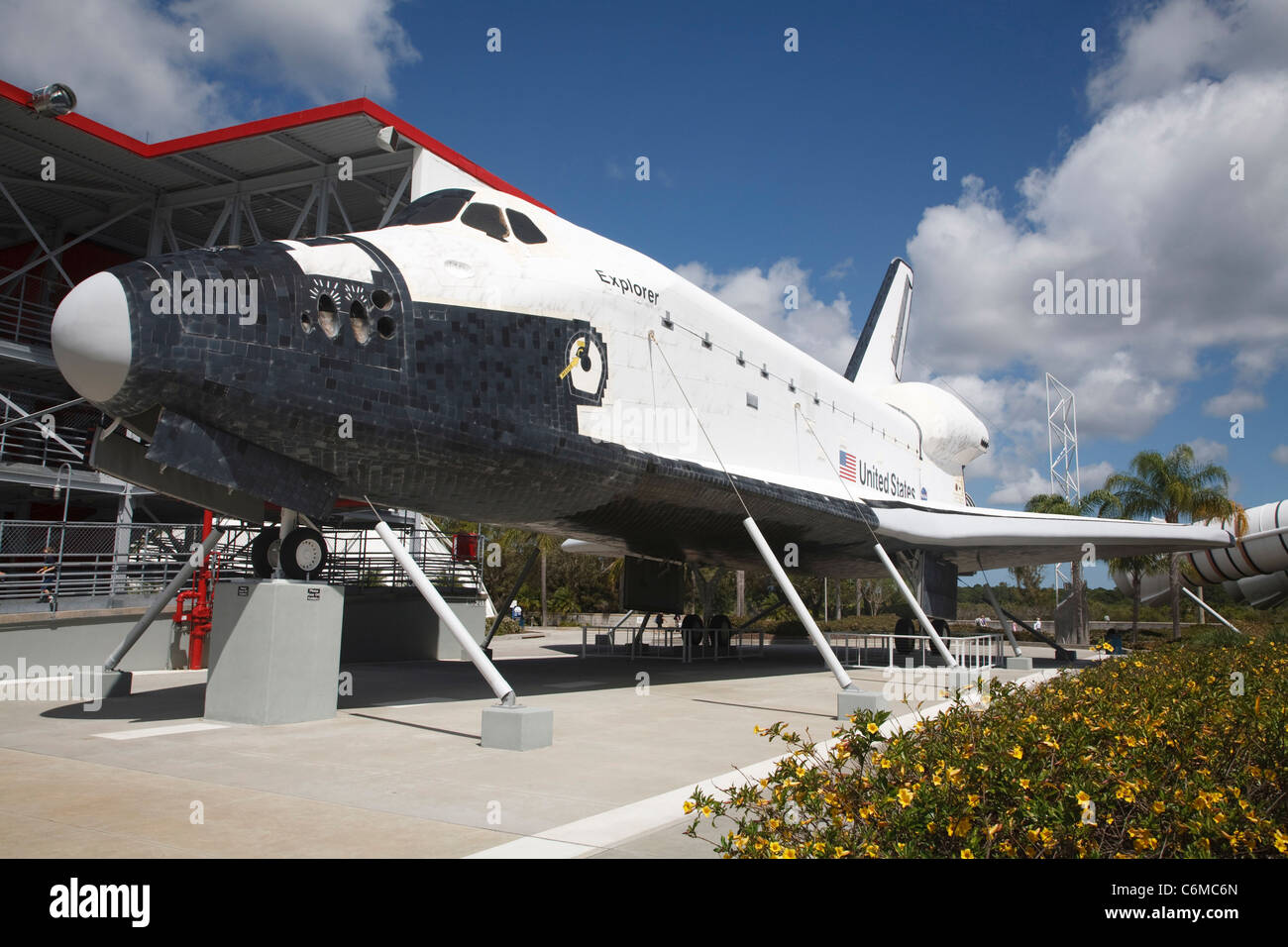 Replikat Raumfähre Explorer bei der Visitor Complex John F Kennedy Space Center, Florida, USA Stockfoto
