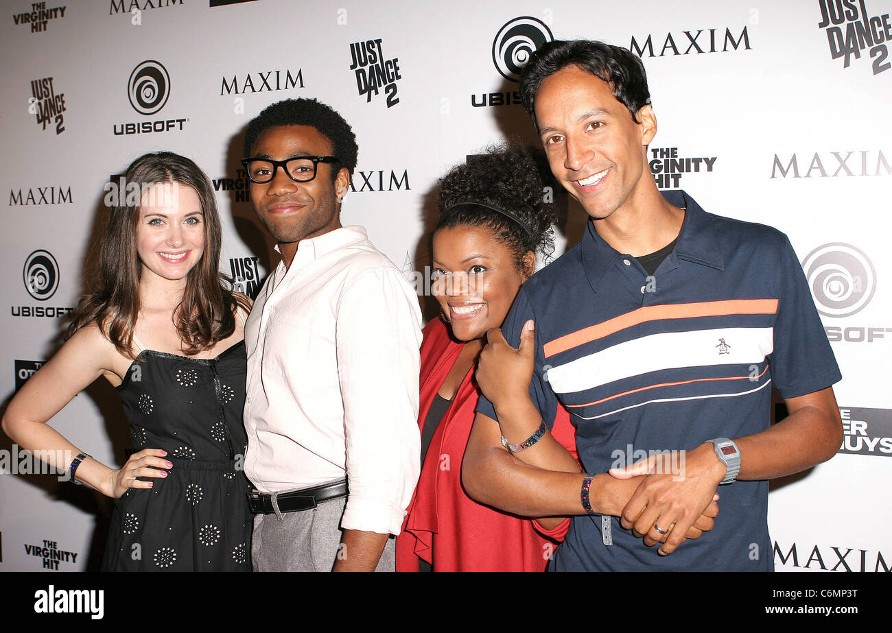 Alison Brie, Donald Glover, Yvette Nicole Brown und Danny Pudi Sony von "The Other Guys" Maxim Party im Comic-Con Hotel Solamar Stockfoto