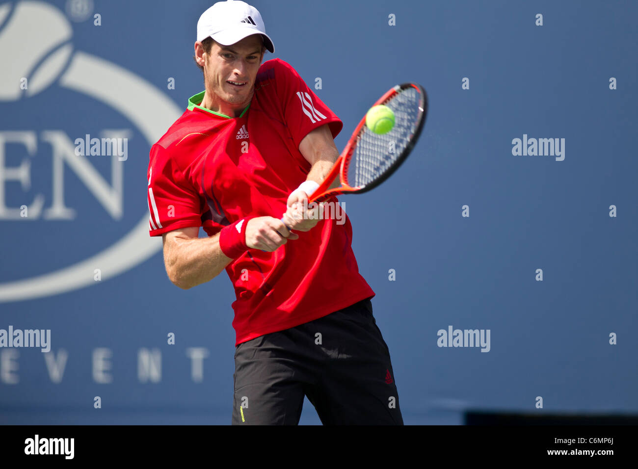 Andy Murray (GBR) im Wettbewerb bei den 2011 US Open Tennis. Stockfoto