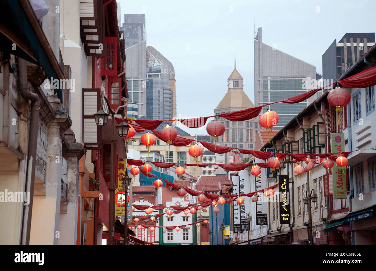 Straßenszene, Chinatown Singapur Asien Stockfoto