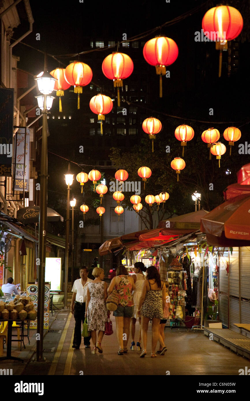 Straßenszene, Chinatown Singapur Asien Stockfoto