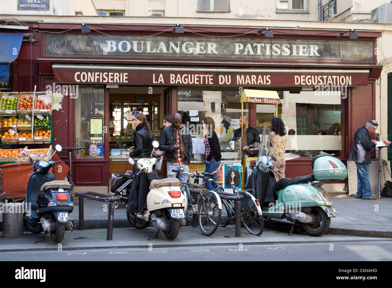 Im Marais Viertel, Paris Stockfoto