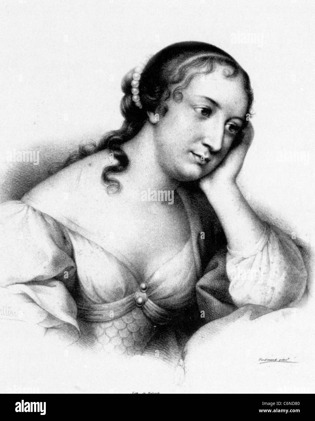 MADAME De La FAYETTE (1634-1693) französischer Schriftsteller und Autor von La Princesse de Kleve Stockfoto