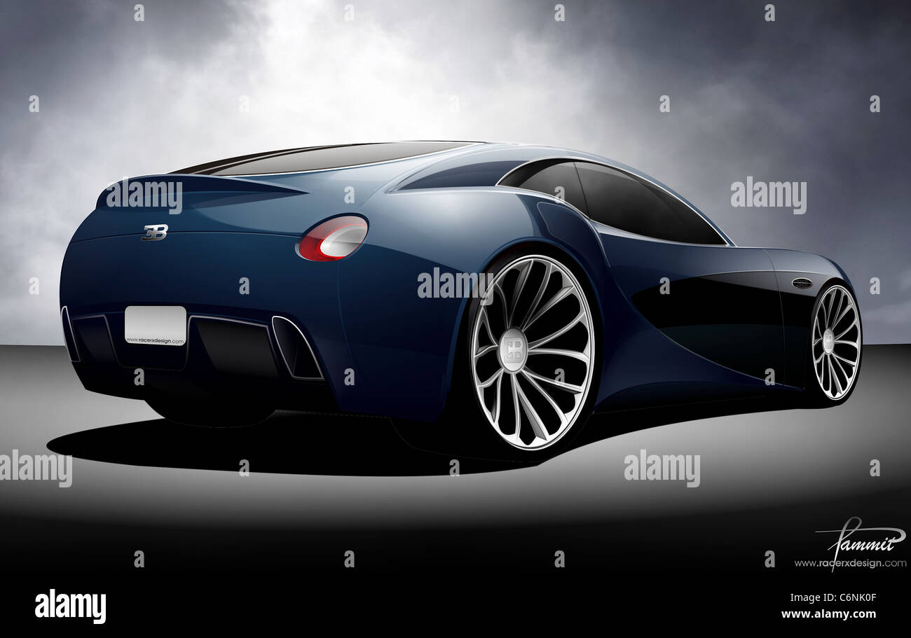 Bugatti Typ 12-2 Â €˜Streamlinerâ€™ von Racer X Design The Type 12-2 "Streamliner" ist nicht für die Produktion vorgesehen, und ist nur Stockfoto