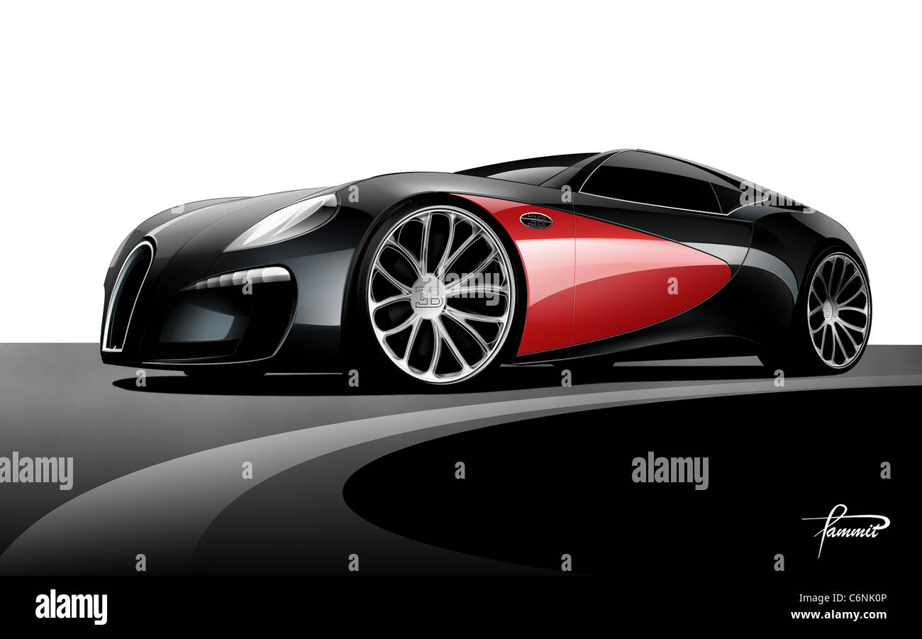 Bugatti Typ 12-2 Â €˜Streamlinerâ€™ von Racer X Design The Type 12-2 "Streamliner" ist nicht für die Produktion vorgesehen, und ist nur Stockfoto