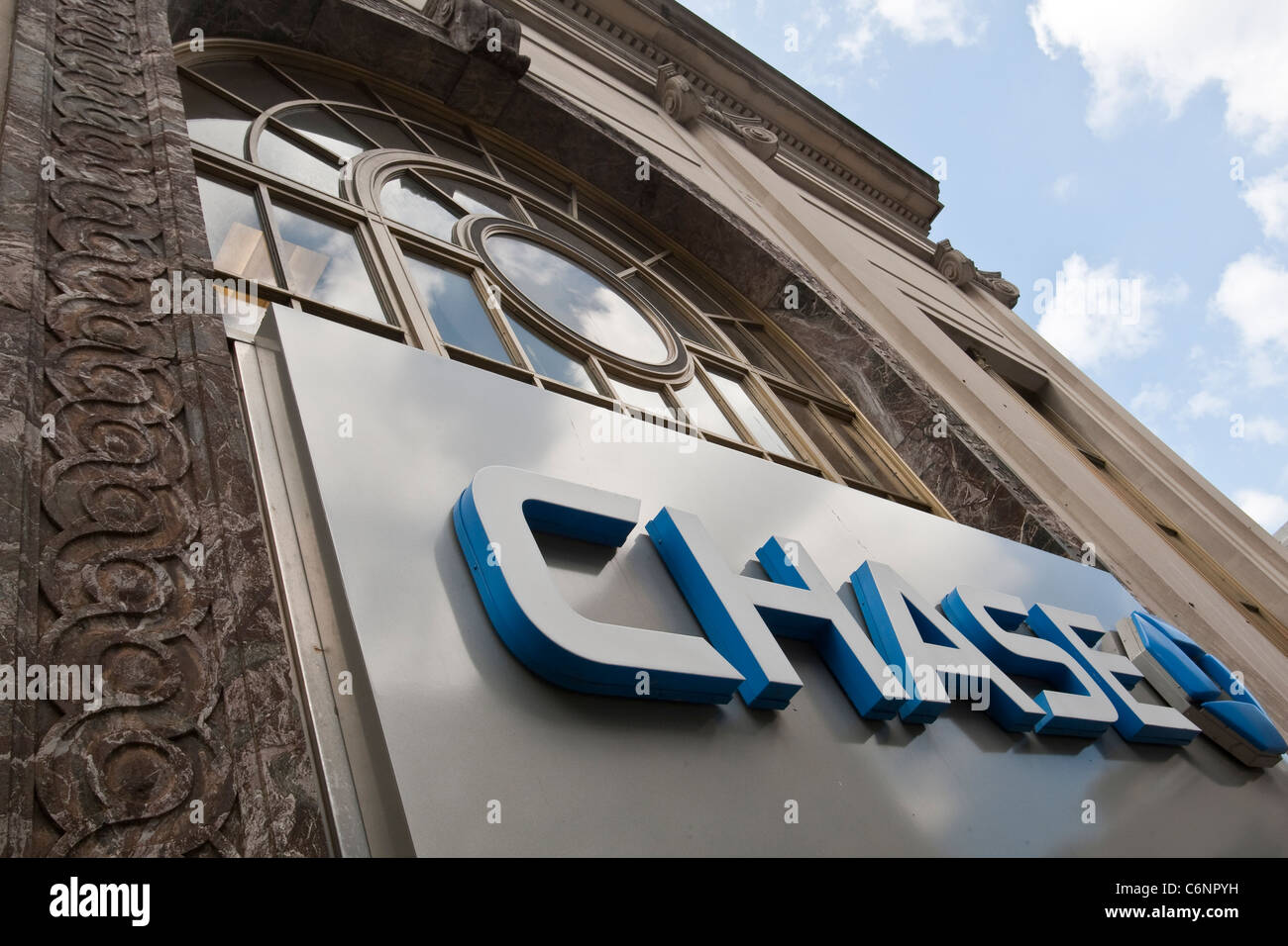 Eine Chase Bank-Filiale ist in New York City, New York Donnerstag, 4. August 2011 abgebildet. Stockfoto