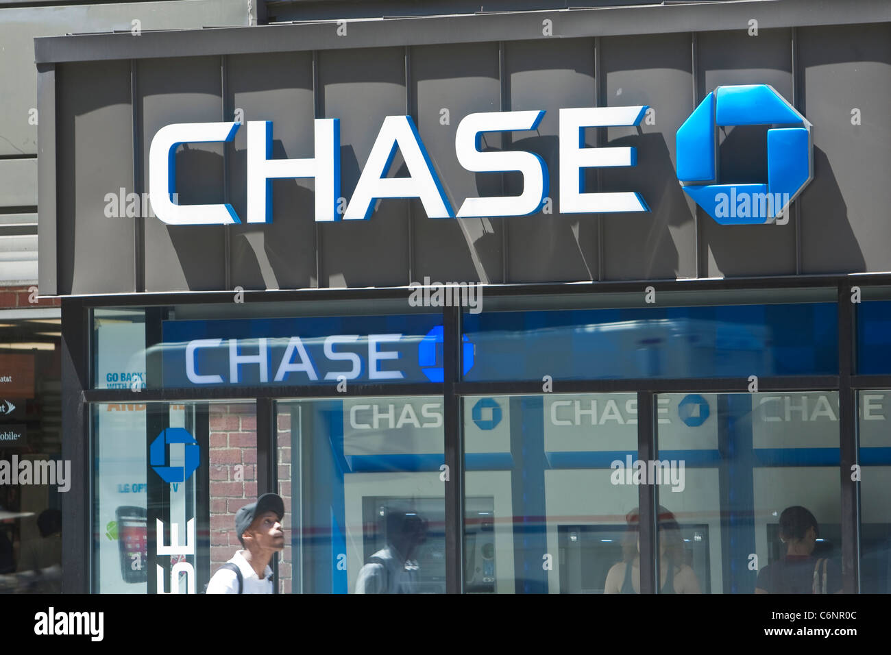 Eine Chase Bank-Filiale ist in New York City, New York Donnerstag, 4. August 2011 abgebildet. Stockfoto