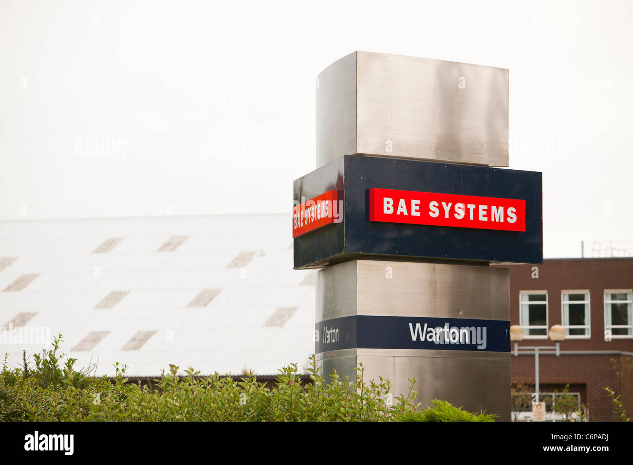 BAE Systeme Werk in Warton in Lancashire, UK. Stockfoto
