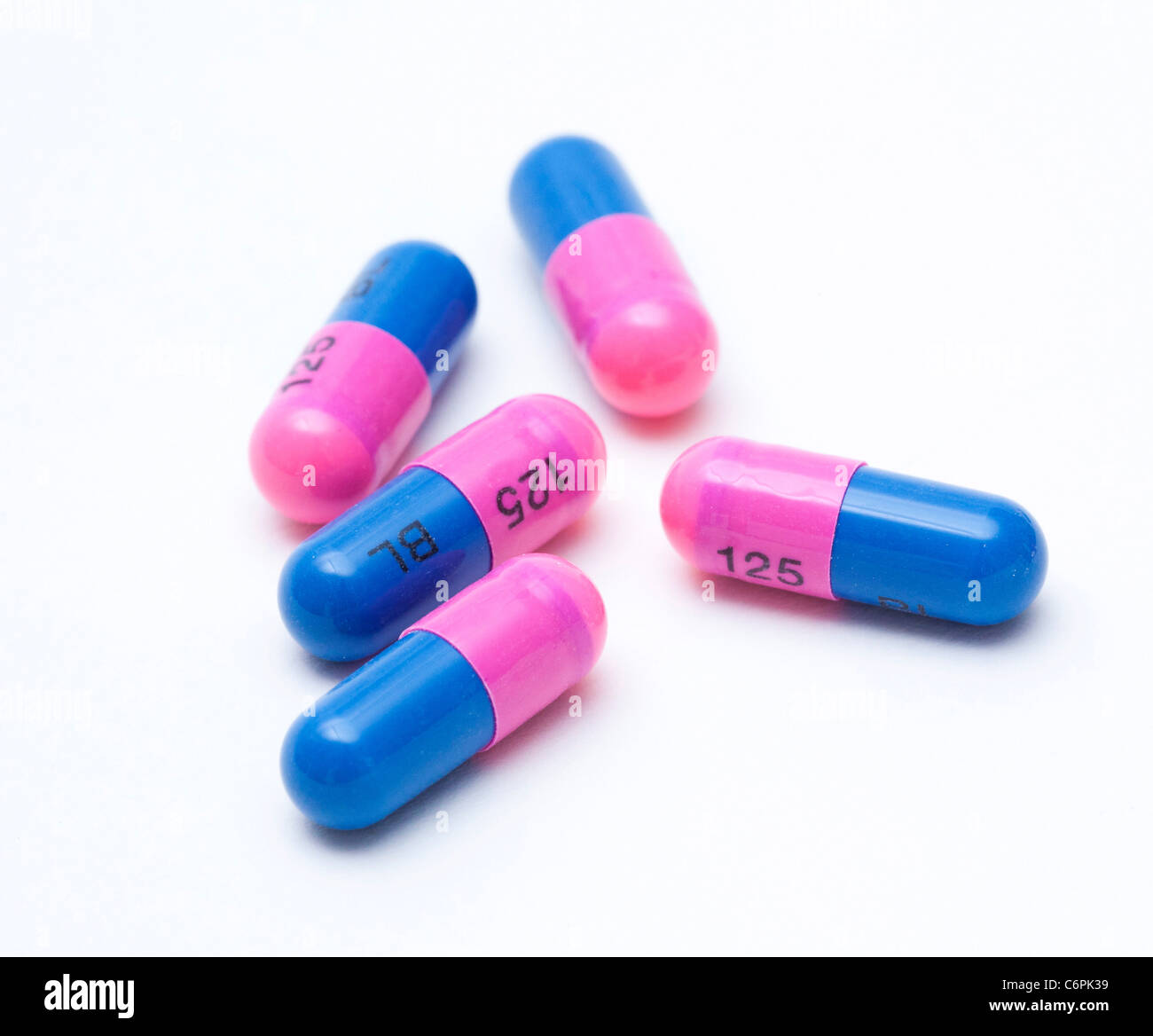 Co-Beneldopa (Levodopa / Benserazid) Kapseln zur Behandlung von Morbus Parkinson Stockfoto