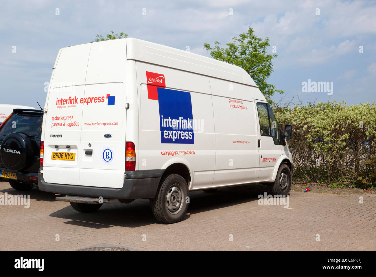 Interlink express Lieferwagen im Vereinigten Königreich Stockfoto