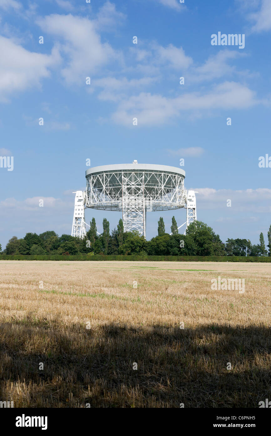 Jodrell Bank, Radioteleskop in Cheshire. Stockfoto