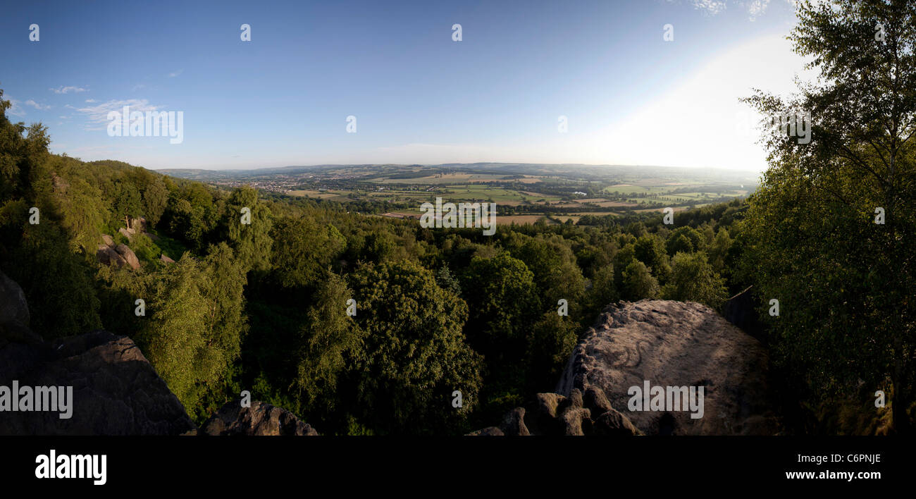 Blick auf Überraschung, Otley Chevin. Stockfoto