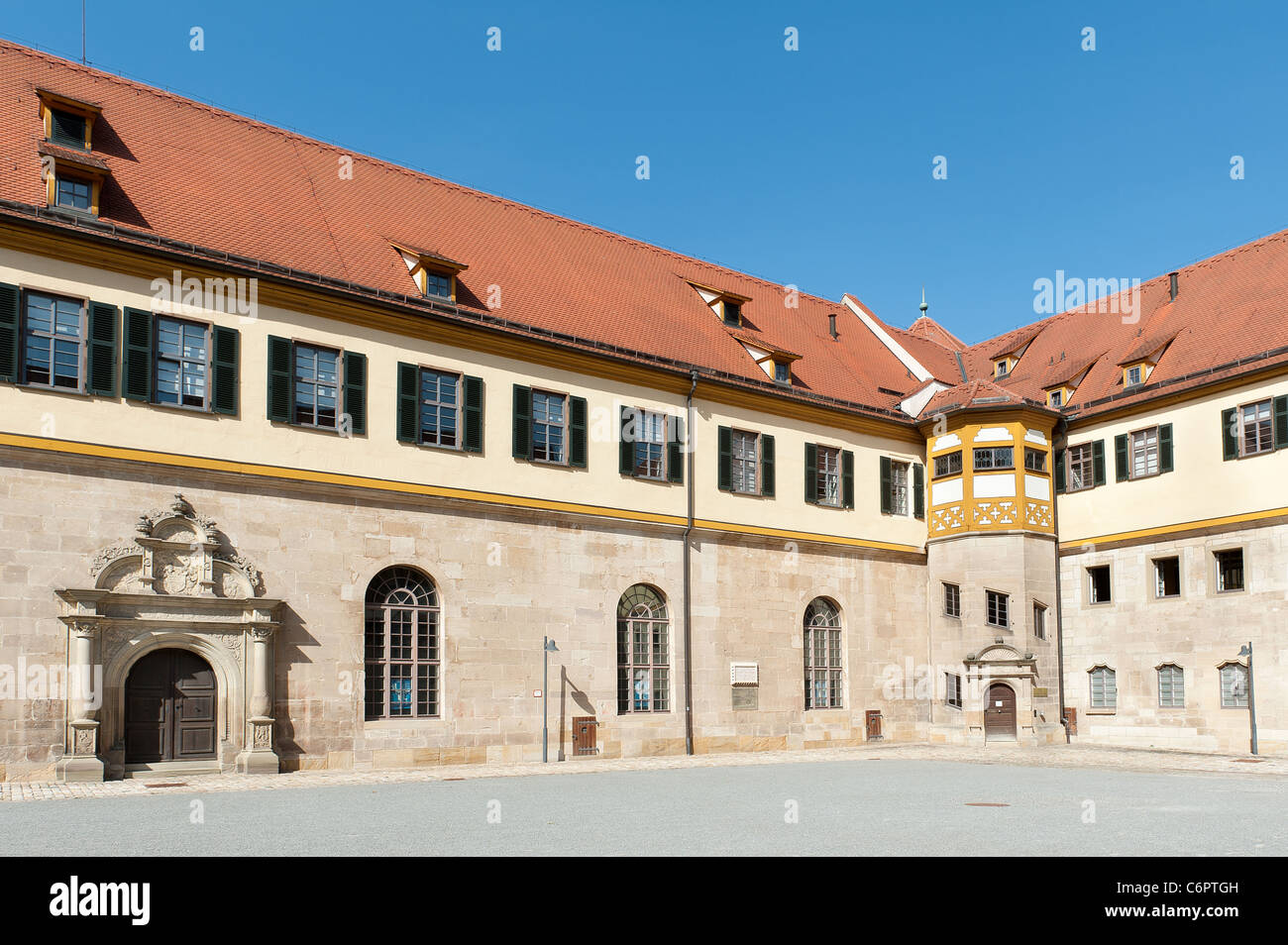 Innenhof der Burg Schloss Hohentubingen, Tübingen, Baden-Württemberg, Deutschland Stockfoto