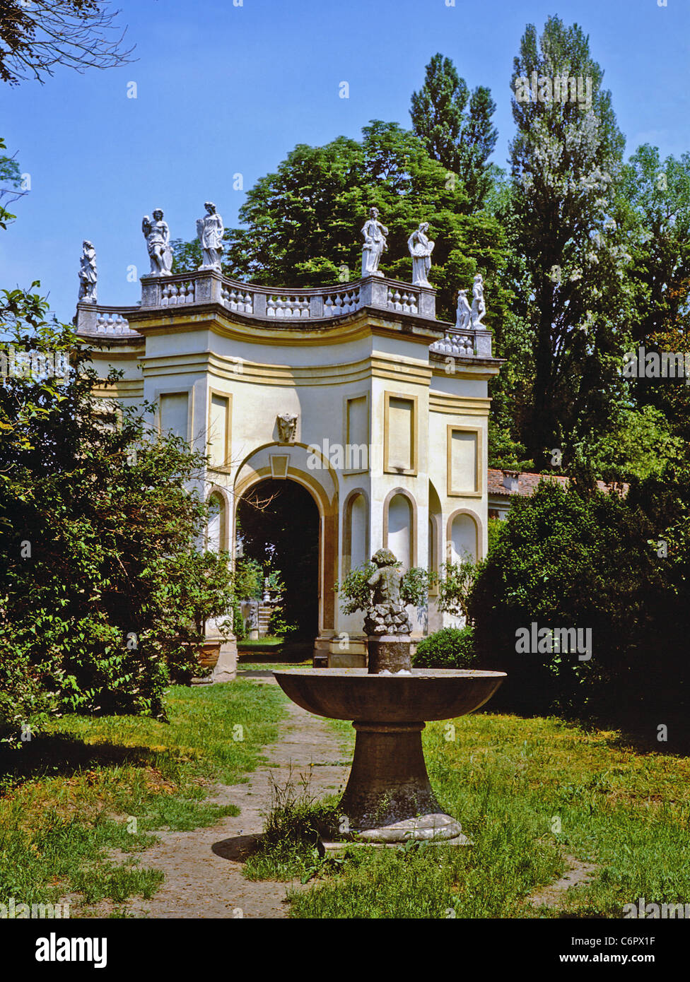 Gärten der Villa Pisani in Stra, außerhalb Padua. Stockfoto