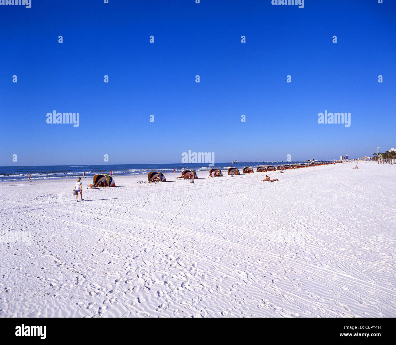 Strandblick, Clearwater, Florida, Vereinigte Staaten von Amerika Stockfoto