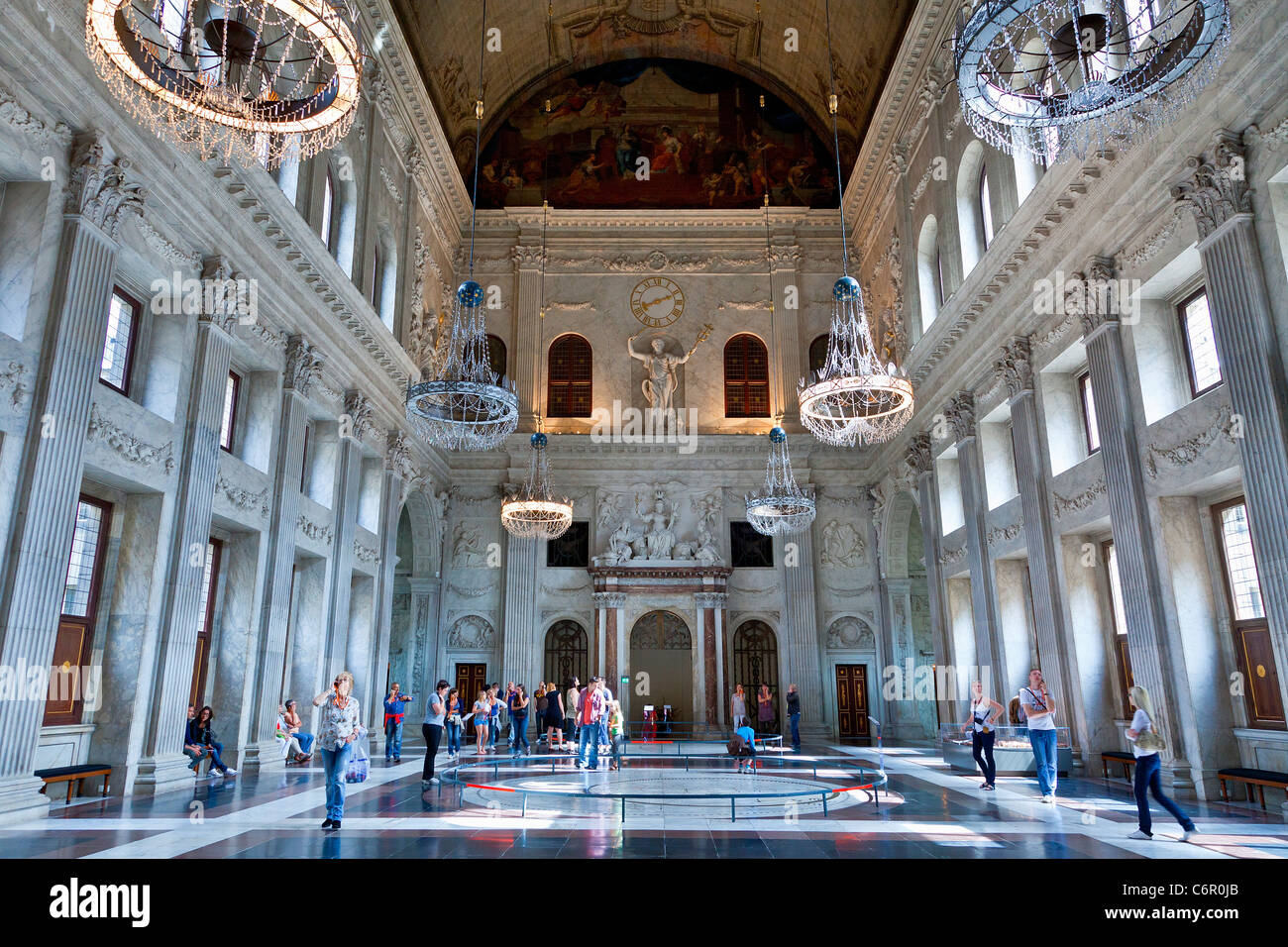 Die Bürgerinnen und Bürger-Saal im königlichen Palast auf dem Dam in Amsterdam Stockfoto