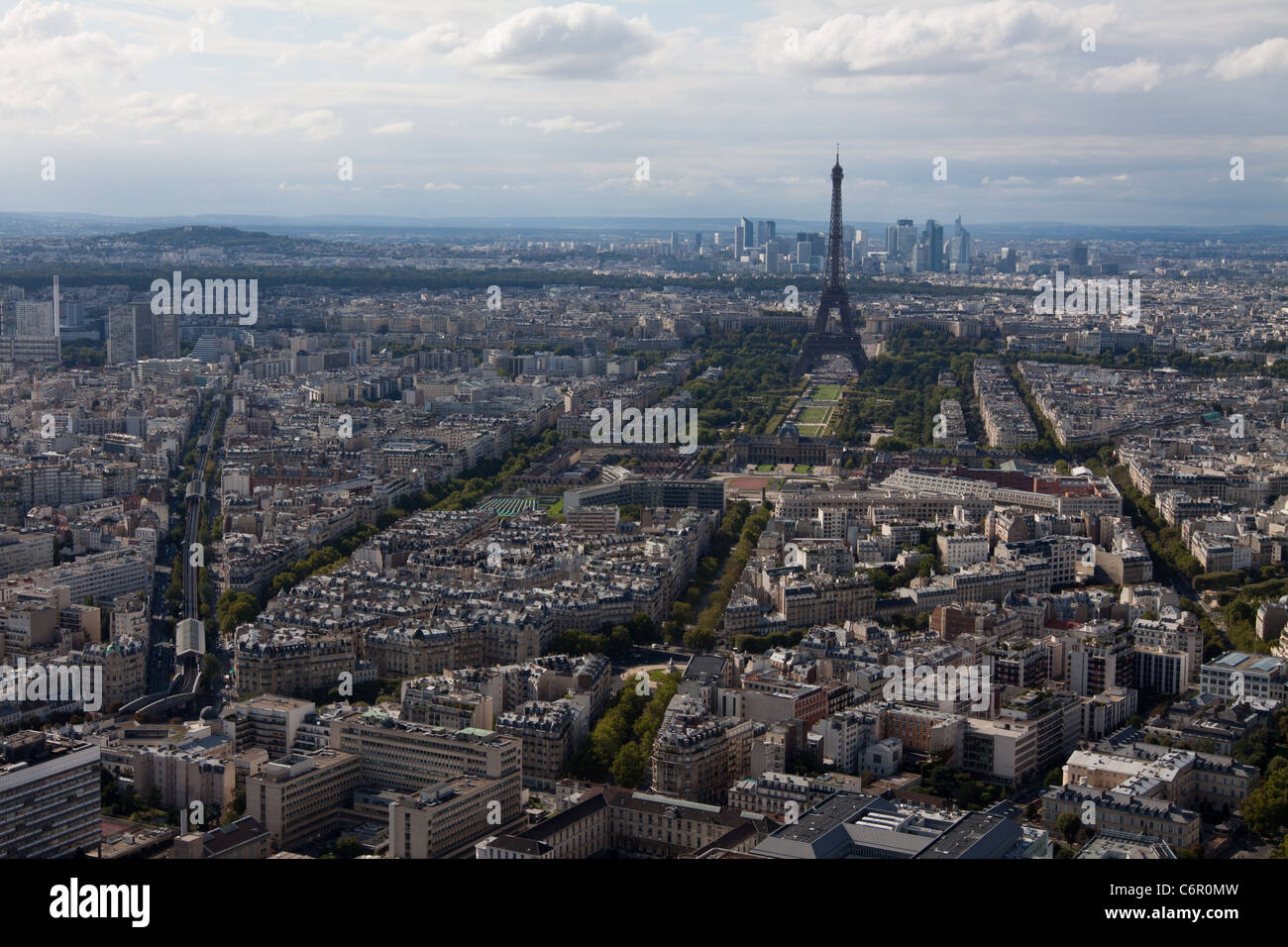 Luftaufnahme von Paris. Stockfoto