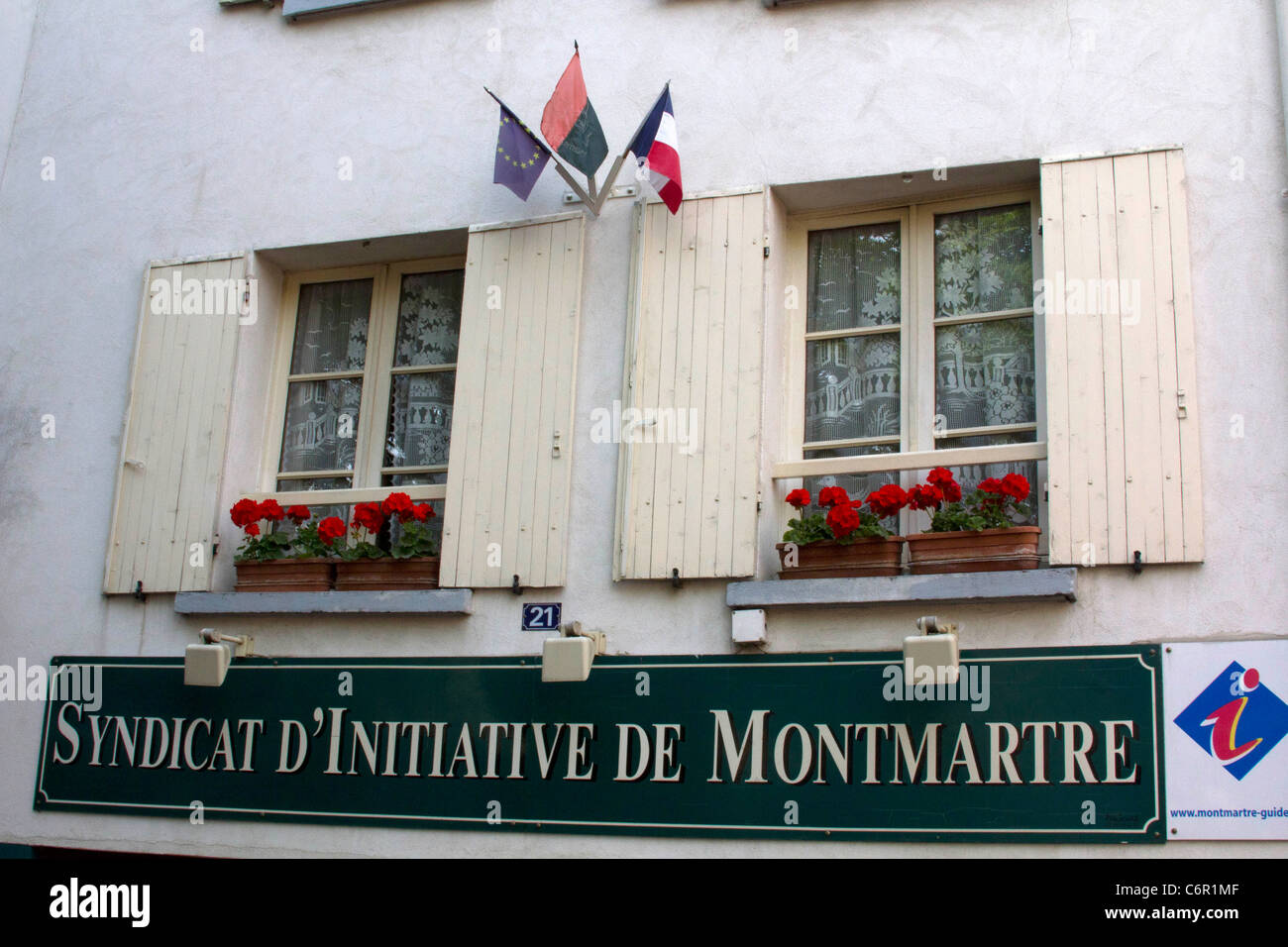 Montmartre-Fenster Stockfoto