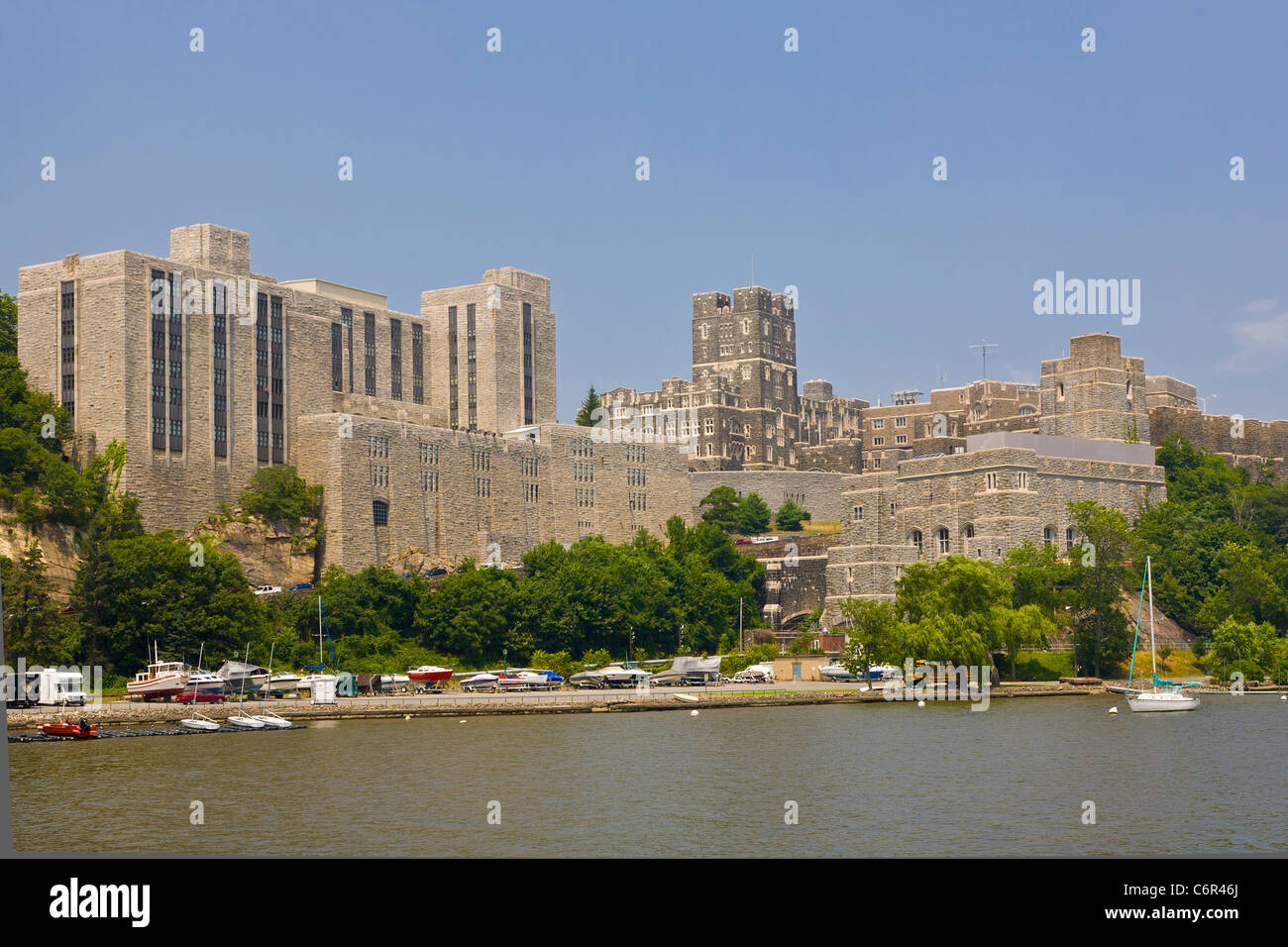 West Point Military Academy auf dem Hudson River im Bundesstaat New York Stockfoto