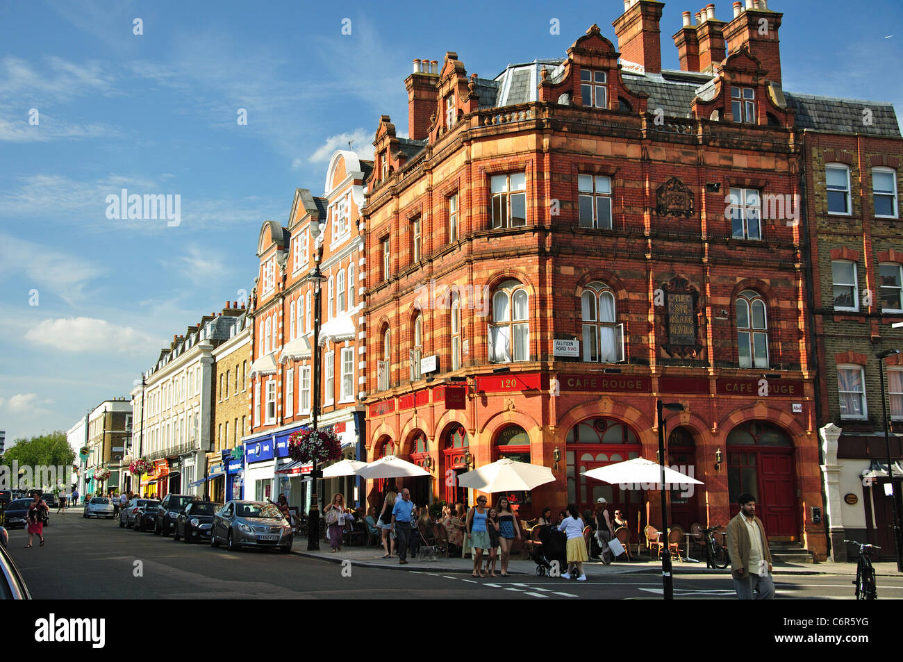 St.Johannes Holz High Street, St.Johannes Holz, City of Westminster, London, Greater London, England, Vereinigtes Königreich Stockfoto