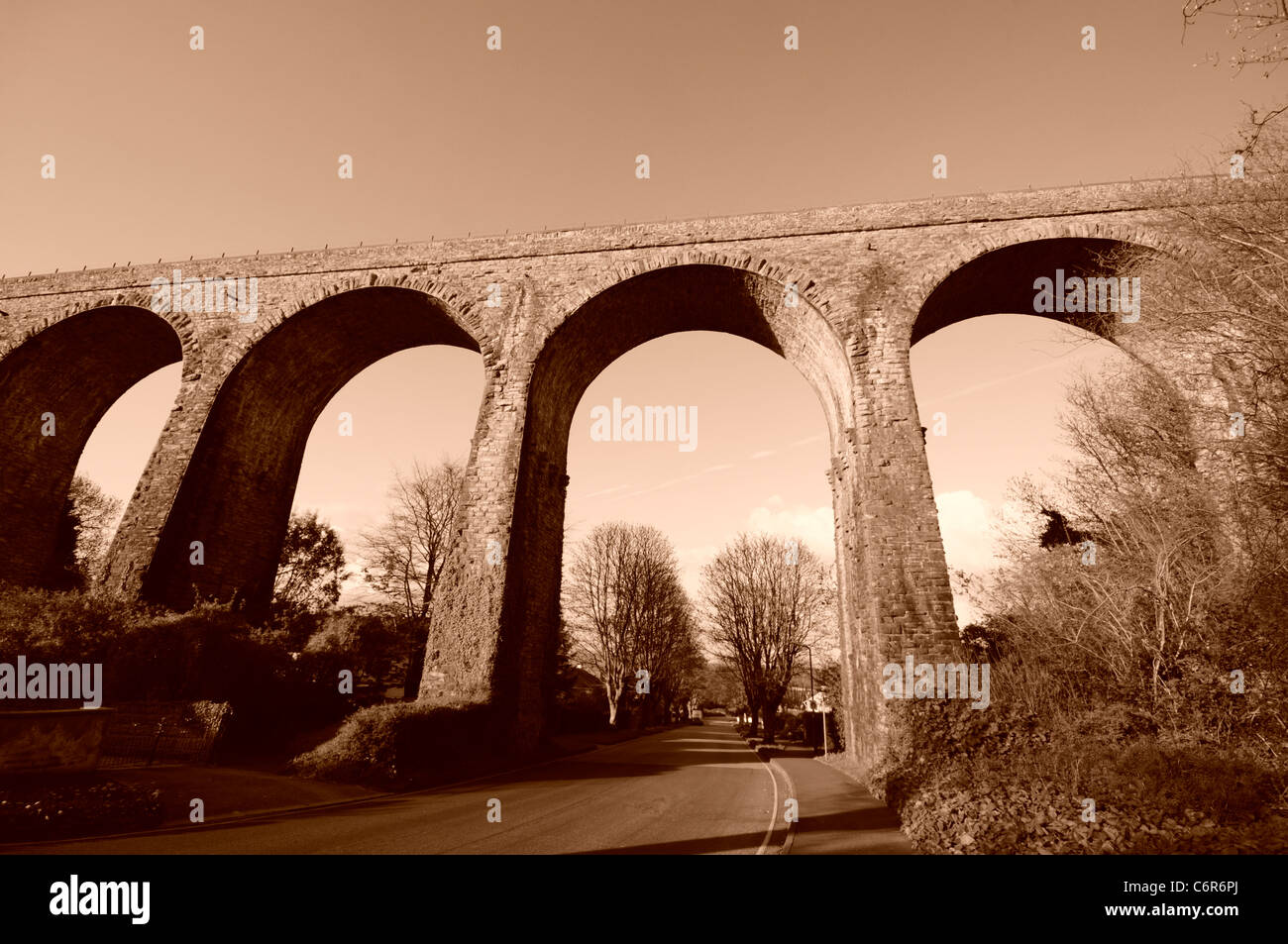 Hookhills-Viadukt, nahe Broadsands Strand, Churston Ferrers in Devon Stockfoto