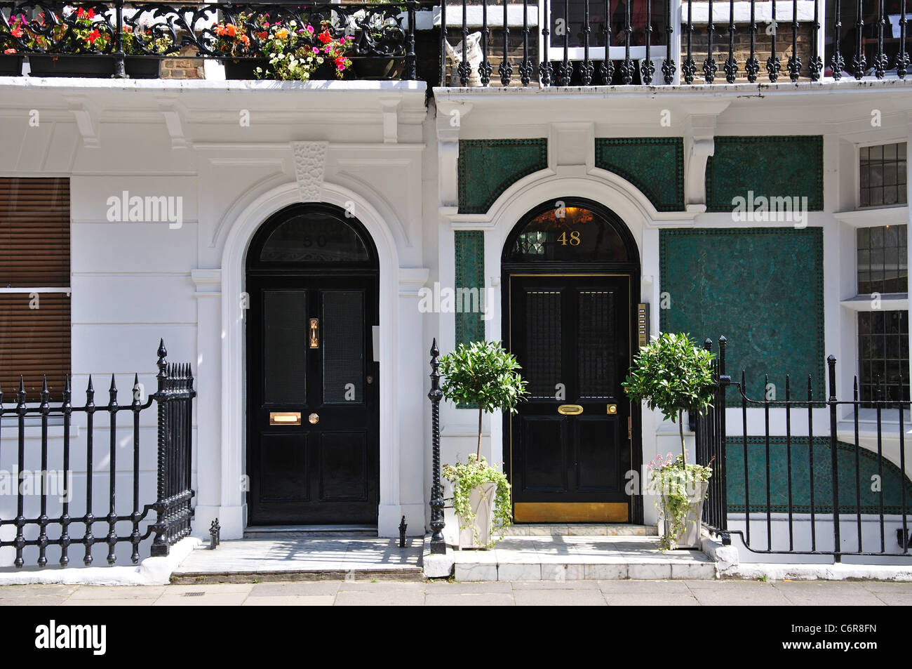 Eingang-Eingängen, Harley Street, City of Westminster, London, Greater London, England, Vereinigtes Königreich Stockfoto