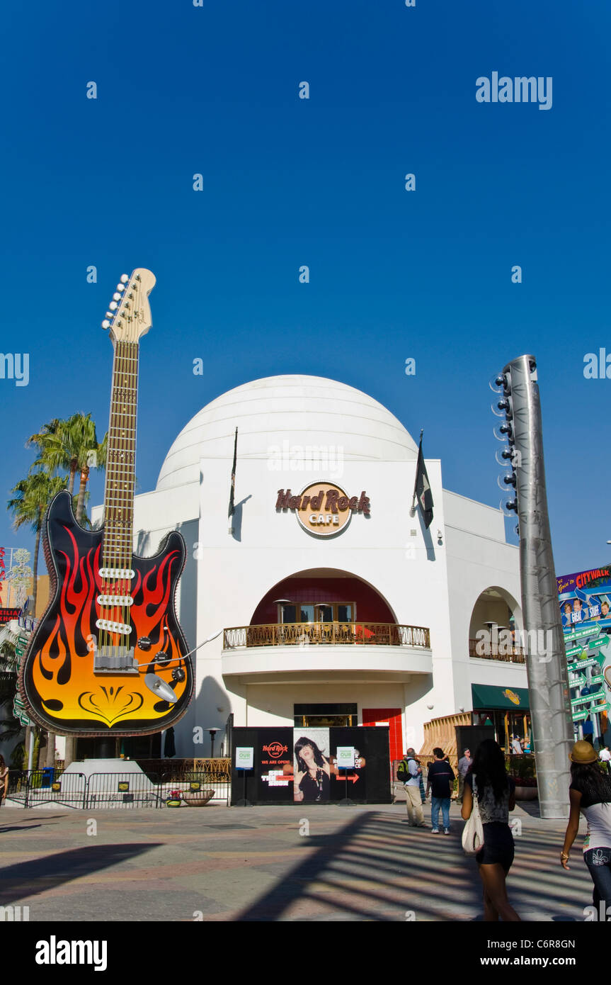 Hard Rock Cafe in den Universal Studios, Los Angeles, Kalifornien, USA Stockfoto