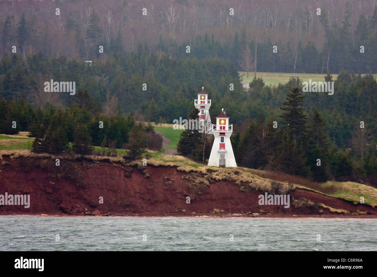 Warren Cove vorderen und hinteren Bereich Lichter in Charlottetown Harbour auf Prince Edward Island, Kanada. Stockfoto